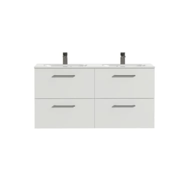 Tiger badkamermeubel Studio 120cm hoogglans wit met ronde RVS greep Tiger Badkamermeubel Studio 120cm Hoogglans Wit Met Ronde RVS Greep -Gamma Badkamer Winkel 123 2044