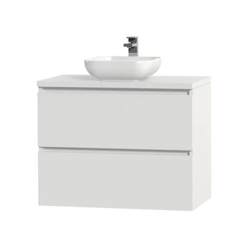 Tiger Karlo Badkamermeubelset 80 cm Hoogglans wit met wit houten wasblad en glanzend witte keramische waskom Tiger Karlo Badkamermeubelset 80 Cm Hoogglans Wit Met Wit Houten Wasblad En Glanzend Witte Keramische Waskom -Gamma Badkamer Winkel 123 2061