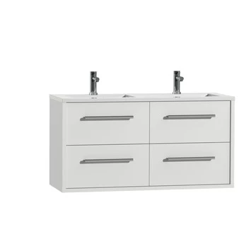 Tiger Boston badkamermeubel 120cm hoogglans wit met dubbele witte wastafel Tiger Boston Badkamermeubel 120cm Hoogglans Wit Met Dubbele Witte Wastafel -Gamma Badkamer Winkel 123 2084