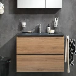 Tiger Karlo Badkamermeubel 60 Cm Chalet Eiken Met Wastafel Zwart 6 Tiger Karlo Badkamermeubel 60 Cm Chalet Eiken Met Wastafel Zwart -Gamma Badkamer Winkel 123 2090