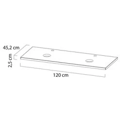 Tiger Maryport Badkamermeubelset 120 Cm Mat Zwart Met Licht Eiken Houten Wasblad, Keramische Opzetkommen En Matzwarte Grepen -Gamma Badkamer Winkel 123 2185