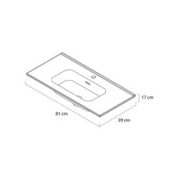 Tiger Badmeubelset Pocket 80 Cm Met 2 Lades Wit Incl. Looppoten -Gamma Badkamer Winkel 123 2228