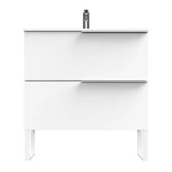 Tiger Badmeubelset Pocket 80 Cm Met 2 Lades Wit Incl. Looppoten -Gamma Badkamer Winkel 123 2230