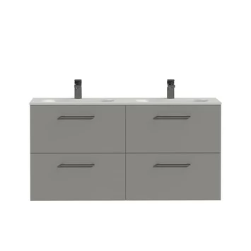 Tiger badkamermeubel Studio 120cm matgrijs/mat wit met ronde greep Tiger Badkamermeubel Studio 120cm Matgrijs/mat Wit Met Ronde Greep -Gamma Badkamer Winkel 123 2290