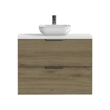 Tiger Badkamermeubel Studio 80 cm Chalet Eik met Keramische Waskom Hoogglans Wit en Profielgrepen Tiger Badkamermeubel Studio 80 Cm Chalet Eik Met Keramische Waskom Hoogglans Wit En Profielgrepen -Gamma Badkamer Winkel 123 2351