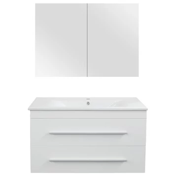 Style badmeubelset mat wit 90 cm Style Badmeubelset Mat Wit 90 Cm -Gamma Badkamer Winkel 123 2363