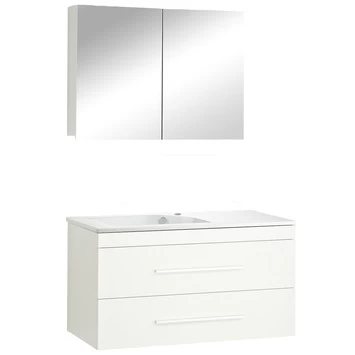 Style badmeubelset rechts wit 100 cm Style Badmeubelset Rechts Wit 100 Cm -Gamma Badkamer Winkel 123 2365