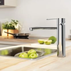 Grohe Keukenkraan Wave Cosmopolitan Met Hendel Chroom -Gamma Badkamer Winkel 123 25
