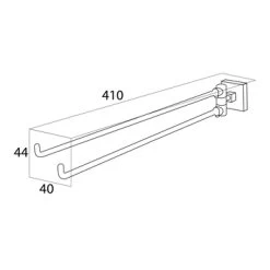 Tiger Handdoekrek Melbourne Met Draaibare Armen Chroom -Gamma Badkamer Winkel 123 2541