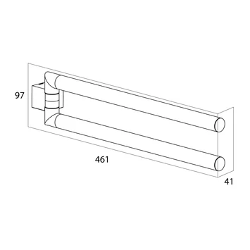 Tiger Handdoekrek Nomad met Draaibare Armen Zwart Tiger Handdoekrek Nomad Met Draaibare Armen Zwart -Gamma Badkamer Winkel 123 2547