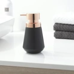 Sealskin Zeepdispenser Conical Porcelein Zwart -Gamma Badkamer Winkel 123 2549