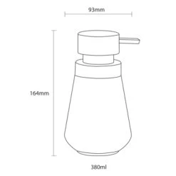 Sealskin Zeepdispenser Conical Porcelein Zwart -Gamma Badkamer Winkel 123 2555
