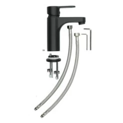 Atlantic Wastafelkraan Parker Met Hendel Zwart 12 Atlantic Wastafelkraan Parker Met Hendel Zwart -Gamma Badkamer Winkel 123 262