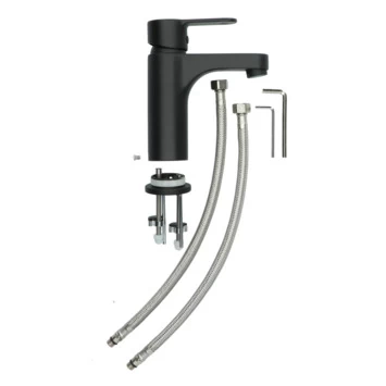 Atlantic wastafelkraan Parker met hendel Zwart Atlantic Wastafelkraan Parker Met Hendel Zwart -Gamma Badkamer Winkel 123 262