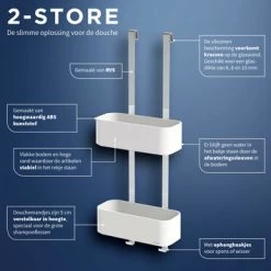 Tiger Doucherek Ophangbaar 2-store 25cm Wit 7 Tiger Doucherek Ophangbaar 2-store 25cm Wit -Gamma Badkamer Winkel 123 2634