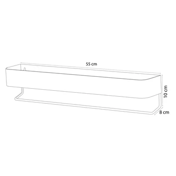 Sealskin Brix wandrek met handdoekrek 55 cm Zwart Sealskin Brix Wandrek Met Handdoekrek 55 Cm Zwart -Gamma Badkamer Winkel 123 2649