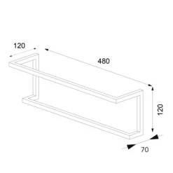 Sealskin Carré Handdoekrek 48 Cm Wit -Gamma Badkamer Winkel 123 2668