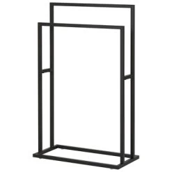 Sealskin Carré Handdoekrek Vrijstaand Zwart 4 Sealskin Carré Handdoekrek Vrijstaand Zwart -Gamma Badkamer Winkel 123 2674