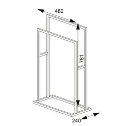 Sealskin Carré Handdoekrek Vrijstaand Zwart 7 Sealskin Carré Handdoekrek Vrijstaand Zwart -Gamma Badkamer Winkel 123 2677