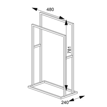 Sealskin Carré handdoekrek vrijstaand Zwart Sealskin Carré Handdoekrek Vrijstaand Zwart -Gamma Badkamer Winkel 123 2677