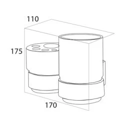 Tiger Dubbele Bekerhouder Ontario Met Bekers Chroom -Gamma Badkamer Winkel 123 2694
