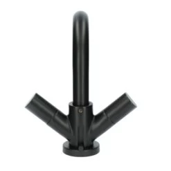 Aqualino Wastafelkraan Fortore 2-knops Met Waste Zwart 5 Aqualino Wastafelkraan Fortore 2-knops Met Waste Zwart -Gamma Badkamer Winkel 123 281