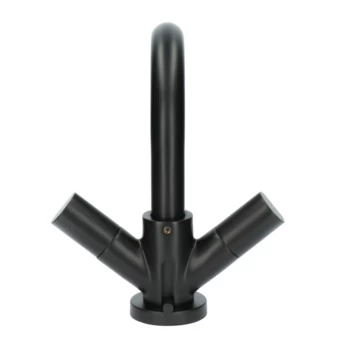 Aqualino wastafelkraan Fortore 2-knops met waste Zwart Aqualino Wastafelkraan Fortore 2-knops Met Waste Zwart -Gamma Badkamer Winkel 123 281
