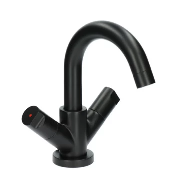 Aqualino wastafelkraan Fortore 2-knops met waste Zwart Aqualino Wastafelkraan Fortore 2-knops Met Waste Zwart -Gamma Badkamer Winkel 123 284