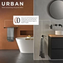 Tiger Handdoekhouder Urban Dubbel Zwart -Gamma Badkamer Winkel 123 2843