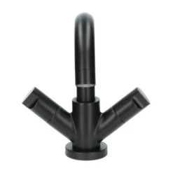 Aqualino Wastafelkraan Fortore 2-knops Met Waste Zwart 9 Aqualino Wastafelkraan Fortore 2-knops Met Waste Zwart -Gamma Badkamer Winkel 123 285