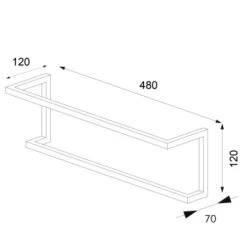 Sealskin Carré Handdoekrek 48 Cm Zwart -Gamma Badkamer Winkel 123 2919