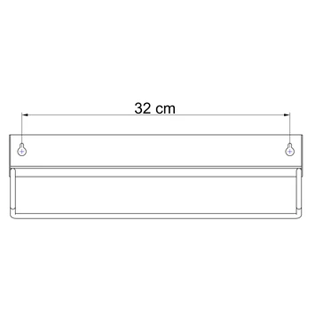 Sealskin Plank- en handdoekhouder Brix Zwart Sealskin Plank- En Handdoekhouder Brix Zwart -Gamma Badkamer Winkel 123 2931