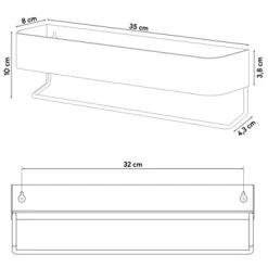 Sealskin Plank- En Handdoekhouder Brix Zwart 13 Sealskin Plank- En Handdoekhouder Brix Zwart -Gamma Badkamer Winkel 123 2933