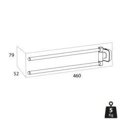 Tiger 2-armig Handdoekrek Carv Zwart 6 Tiger 2-armig Handdoekrek Carv Zwart -Gamma Badkamer Winkel 123 2958