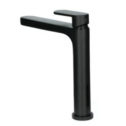 Absolut Wastafelkraan Iode Medium Met Hendel En Waste Zwart -Gamma Badkamer Winkel 123 296