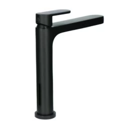 Absolut Wastafelkraan Iode Medium Met Hendel En Waste Zwart -Gamma Badkamer Winkel 123 298