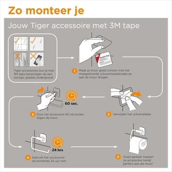 Tiger Handdoekrek Colar RVS Tiger Handdoekrek Colar RVS -Gamma Badkamer Winkel 123 2982