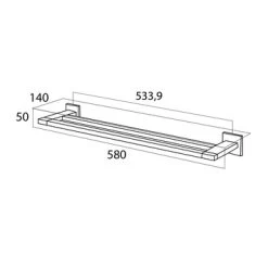 Tiger Dubbel Handdoekrek Items Chroom -Gamma Badkamer Winkel 123 2991