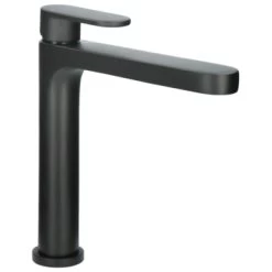 Absolut Wastafelkraan Iode Medium Met Hendel En Waste Zwart -Gamma Badkamer Winkel 123 300