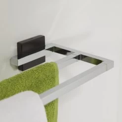 Tiger Dubbel Handdoekrek Zenna Chroom/Wengé -Gamma Badkamer Winkel 123 3000