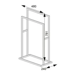 Sealskin Carré Handdoekrek Vrijstaand Wit 6 Sealskin Carré Handdoekrek Vrijstaand Wit -Gamma Badkamer Winkel 123 3006