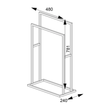 Sealskin Carré handdoekrek vrijstaand Wit Sealskin Carré Handdoekrek Vrijstaand Wit -Gamma Badkamer Winkel 123 3009