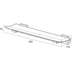 Tiger Planchet Zenna Chroom/Wengé 7 Tiger Planchet Zenna Chroom/Wengé -Gamma Badkamer Winkel 123 3068