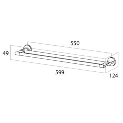Tiger Handdoekhouder Noon Dubbel Zwart -Gamma Badkamer Winkel 123 3091