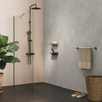 Tiger planchet Cooper 28 cm RVS/zwart Tiger Planchet Cooper 28 Cm RVS/zwart -Gamma Badkamer Winkel 123 3110