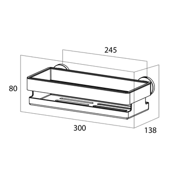 Tiger Noon douchemand 30 x 8 x 13,8 cm inox Tiger Noon Douchemand 30 X 8 X 13,8 Cm Inox -Gamma Badkamer Winkel 123 3157