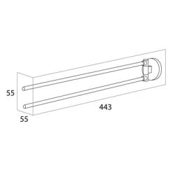 Handson Handdoekrek Smart Met Draaibare Armen Chroom 4 Handson Handdoekrek Smart Met Draaibare Armen Chroom -Gamma Badkamer Winkel 123 3328