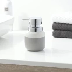 Sealskin Zeepdispenser Sphere Lichtgrijs Keramiek -Gamma Badkamer Winkel 123 3396
