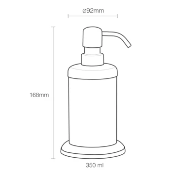 Sealskin Acero zeepdispenser grijs Sealskin Acero Zeepdispenser Grijs -Gamma Badkamer Winkel 123 3458