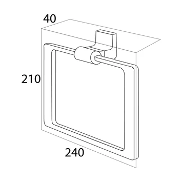 Tiger Handdoekhouder Ontario Chroom Tiger Handdoekhouder Ontario Chroom -Gamma Badkamer Winkel 123 3614